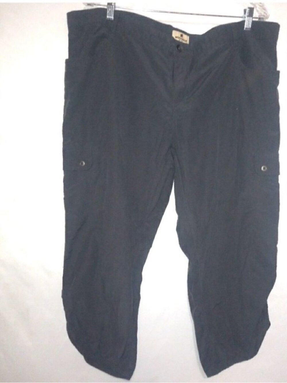 Woolrich 14 Gray Gorpcore Cargo Capri Hiking Pants Plus